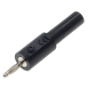 Adapter - gniazdo bezpieczne 2mm / wtyk 2mm czarny
