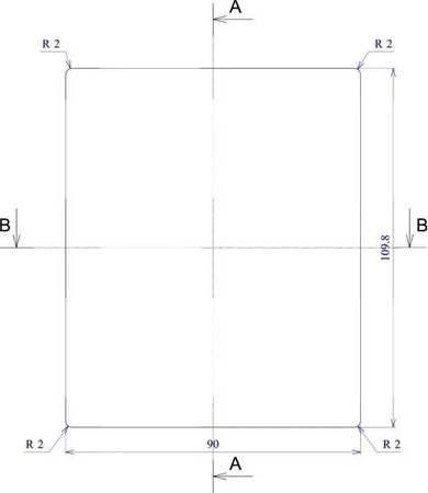Obudowa 90x110, h=49mm, z panelem, Z5A