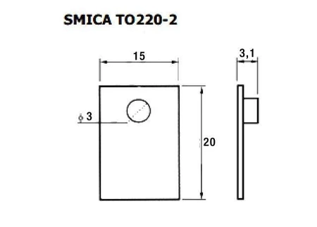 Podkładka silikonowa TO220 z tulejką, 20x15x0.3mm, z otworem 3.1mm (z tulejką), max 180°C, 1.22W/m*K