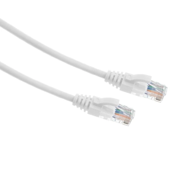 Patchcord LAN UTP kat. 6, 1 m, biały, wtyki RJ45