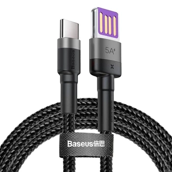 Kabel USB-A - USB-C, 40 W, 1 m, czarno-szary, Baseus