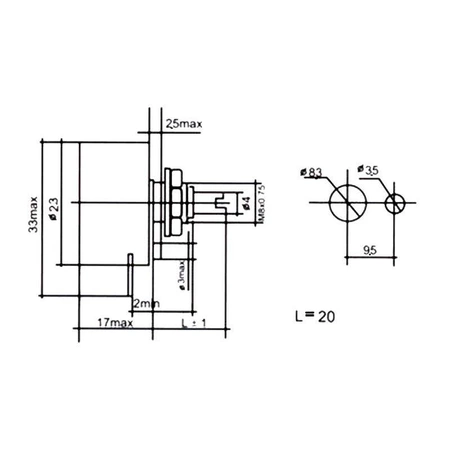 Potencjometr 470om 3W liniowy