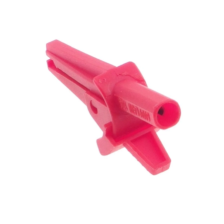 Krokodylek bezpieczny, gniazdo 2mm, czerwony