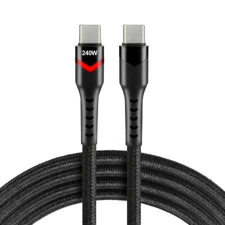 Kabel USB C-C 240W Power Delivery LED 2m – everActive CBB-2PDRS, szybkie ładowanie 5A/48V z RGB