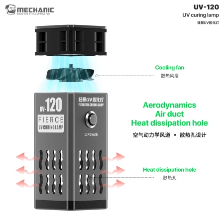 Lampa UV UV-120, 46 W, 12 diod, chłodzenie powietrzem, Mechanic