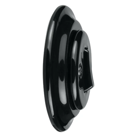 Włącznik światła z ramką, ceramiczny, montaż podtynkowy, kolor czarny Ceramic Loft