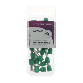 Tulejka kablowa izolowana 6mm² 10mm - końcówka tulejkowa miedziana, blister 25szt
