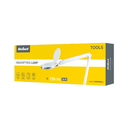 Lampa warsztatowa z lupą 10W 6500K