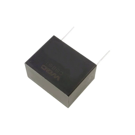 Kondensator rozruchowy do silnika 2µF 450VAC, CBB61, do druku, raster 32mm, 38 × 14 × 28 mm