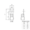 Końcówka widełkowa izolowana M5 1.5-2.5mm² 5.3mm - końcówka kablowa SGE