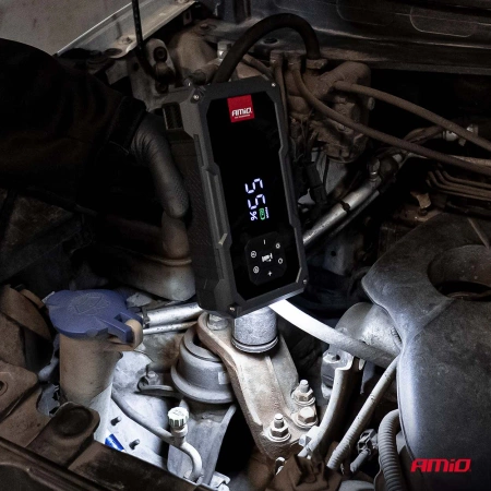 Jump Starter PRO 12V 7.2Ah 600A 4w1 Starter/Latarka/Kompresor/Powerbank AMIO 04674