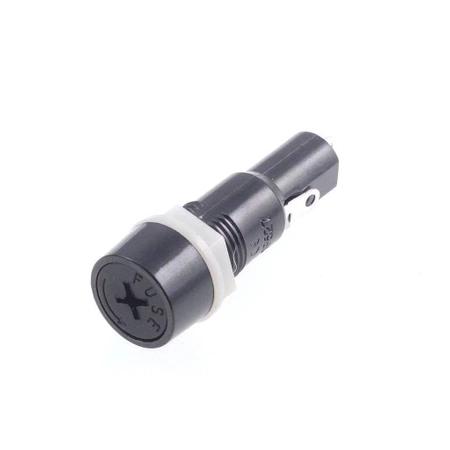 Oprawka bezpiecznika 5 × 20 mm panelowa 10 A 250 V z zamknięciem bagnetowym