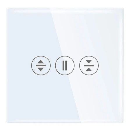 Włącznik dotykowy szklany żaluzjowy / roletowy (up/down) 1000W - sterowanie ZigBee - biały - Tawoia Smart Home