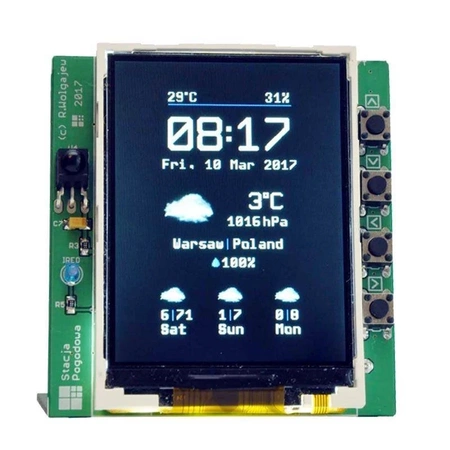 Domowa stacja pogodowa wiStation z prognozą pogody - PCB do projektu AVT 5605