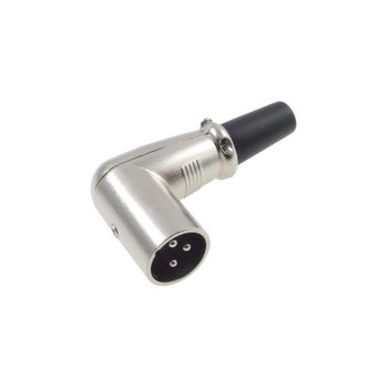 Wtyk XLR męski 3-pin kątowy z odgiętką