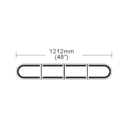 Belka ostrzegawcza LED na dach pojazdu, 121 cm, 95W, 252 LED, światło pomarańczowe, śruby, TA2, BLK0023-2