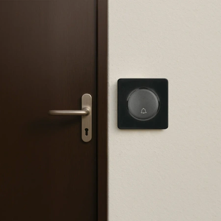 Włącznik dzwonkowy, montaż podtynkowy, kolor czarny OVAL Electromalt, OVA1020B