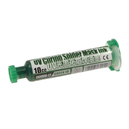 Soldermaska UV LVH-900, zielona, strzykawka 10 ml, Mechanic