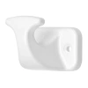 Ceramiczny wieszak ścienny pojedynczy biały 80x55x70mm Ceramic Loft