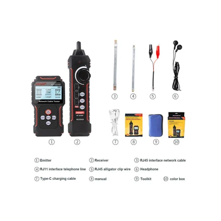 Tester LAN RJ45, PoE, LCD Noyafa NF-8209S