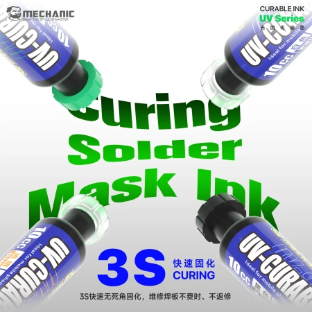 Soldermaska UV UV-9200, przezroczysta, do napraw PCB, 10 ml, Mechanic