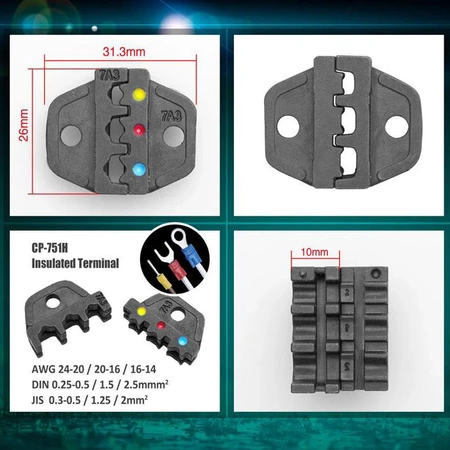 Zaciskarka konektorów izolowanych 0.25-2.5mm2, Proskit CP-751H