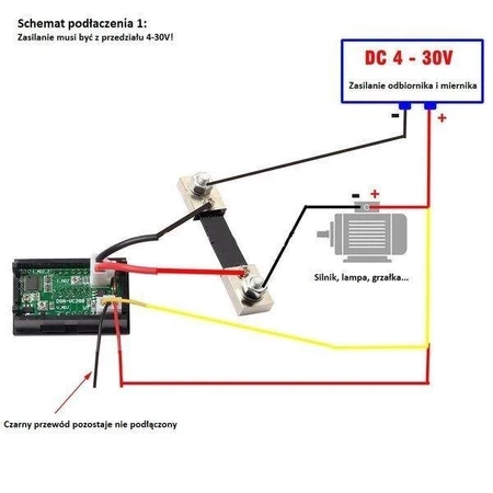 Miernik woltomierz i amperomierz 0-100V - 50A - 0.28' Red/Blue - w obudowie