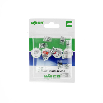 Szybkozłączka WAGO 2273-202 wciskana na 2 przewody, tylko drut 0,5-2,5mm², 24A 450V, blister 12 szt.