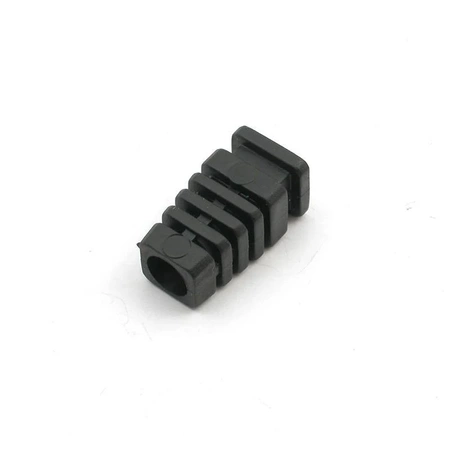 Przepust kablowy z odgiętką, otwór 7 mm, czoło 12 x 11 mm, czarny, Maszczyk