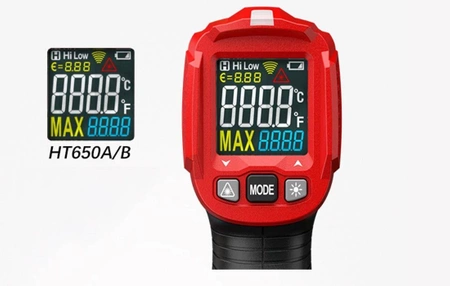 Pirometr, Miernik temperatury -50°C do 550°C, kolorowy LCD, Habotest HT650B