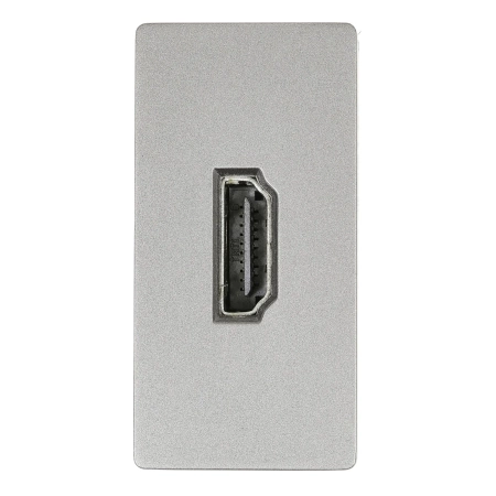 Moduł 1/2 - gniazdo HDMI - szary - kompatybilny z ramkami Tawoia Glass