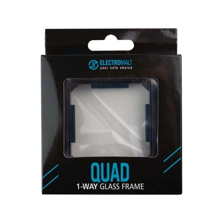 Ramka szklana pojedyncza, czarna, QUAD