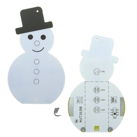 Bałwanek LED 3V ozdoba świąteczna DIY - KIT AVT 3150