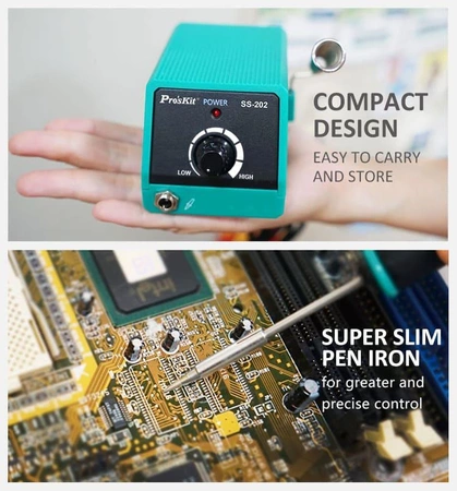 Stacja lutownicza miniaturowa 115x64x70mm, Proskit SS-202F