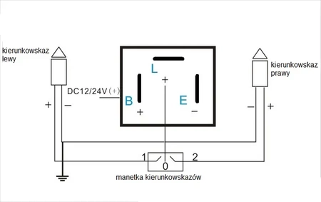 Przekaźnik/przerywacz kierunkowskazów LED 12-24V/20A