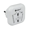 Adapter podrozny na wtyk europejski, gniazdo uniwersalne, 250 V 10 A, bialy, DPM PF01EU-W