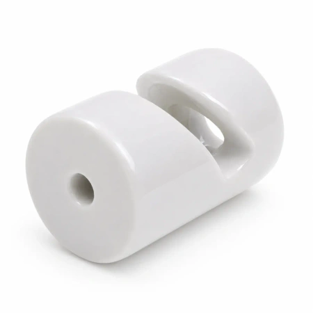 Uchwyt ceramiczny biały 20×30 mm do przewodu natynkowego - Ceramic Classic Loft