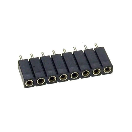 Gniazdo jednorzędowe 8pin, r.2.54, h=7mm, precyzyjne, łamane
