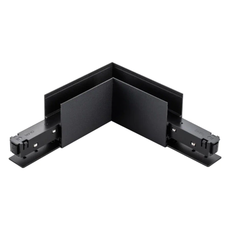 Łącznik kątowy do szyny magnetycznej poziomy natynkowy czarny M-LINE