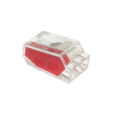 Szybkozłącze instalacyjne zatrzaskowe 2-polowe 450 V 24 A do przewodów 2,5 mm², TLZ252-02