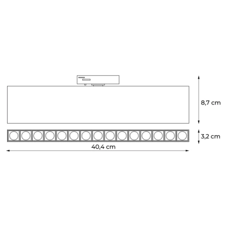 Lampa szynowa LED liniowa regulowana, 15 W, 1350 lm, 4000 K, biała, X-LINE