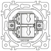 Gniazdo komputerowo-telefoniczne RJ45 i RJ11, kwadratowe, czarne, podtynkowe, moduł bez ramki, QUAD