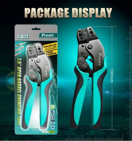 Zaciskarka konektorów nieizolowanych 0.25-2.5mm2, BLS, KNX, Proskit CP-751A