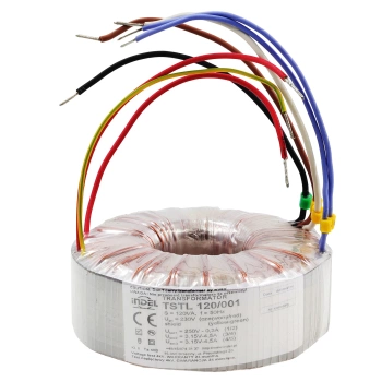 Transformator toroidalny 120VA Indel TSTL 120/001 230V (250V, 3.15V, 3.15V) do wzmacniaczy lampowych