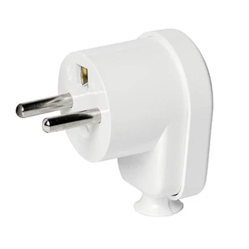 Wtyczka kątowa 250 V 16 A z uziemieniem, biała, model WT-16, kod P75
