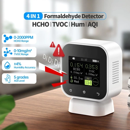 Miernik lotnych związków organicznych i formaldehydu, jakości powietrza i temperatury FNIRSI SFD-02