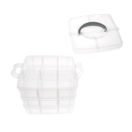 Organizer 15x15x12.5cm, 18 przegródek, 3 poziomy, OR11