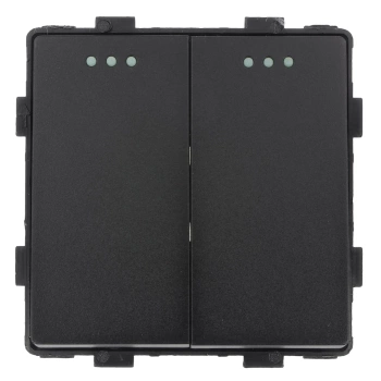 Moduł - Włącznik światła schodowy podwójny - czarny - Tawoia Glass