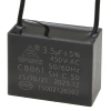 Kondensator rozruchowy do silnika 3,5µF 450VAC, CBB61, przewody 20 cm, 38 × 18 × 29 mm, EPERS