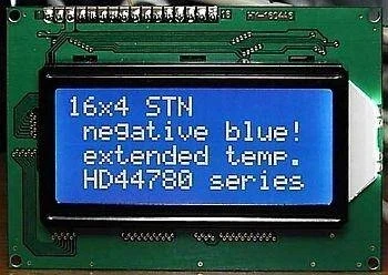 Wyświetlacz LCD alfanumeryczny 4x16, negativ blue